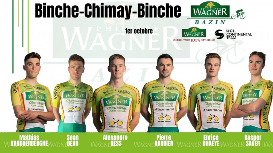 Les coureurs retenus pour Binche-Chimay-Binche